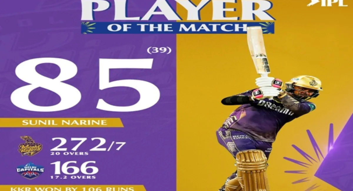 IPL 2024: Kolkata Knight Riders Defeats Delhi Capitals By 106 Runs