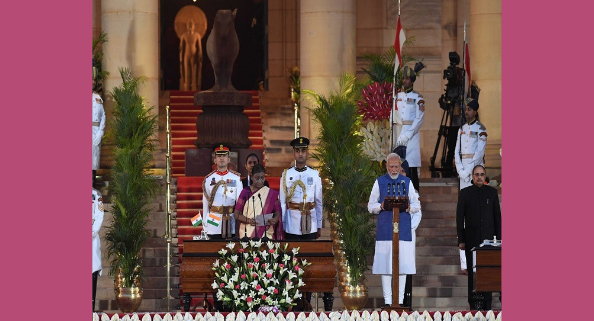 Narendra Modi ने नई दिल्ली में तीसरी बार प्रधानमंत्री के रूप में शपथ ली