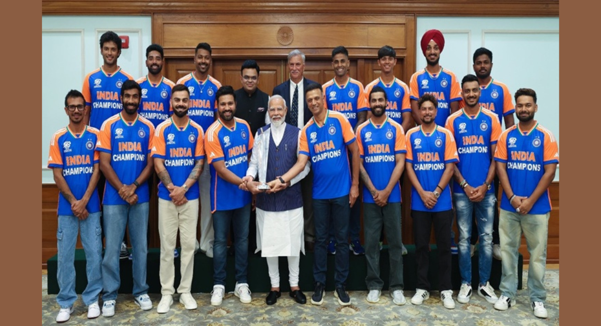 PM Modi Interacts With T20 World Cup-Winning Indian Men’s Team At His Residence